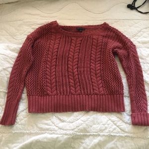 american eagle crochet sweater